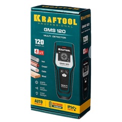 KRAFTOOL GMS 120, ЖК дисплей, универсальный детектор (45298)