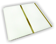 Потолочная панель ПВХ Двухсекционная Золото 3000х200 мм