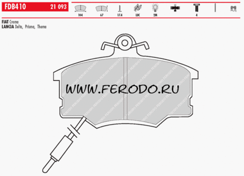 FDB410 Тормозные колодки дисковые OE 'PREMIER'