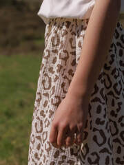 Юбка удлинённая Mjölk Leopard, из муслина