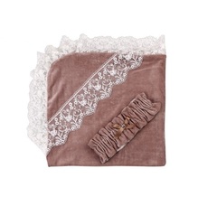 Плед велюровый "Кружевной" ПД 703 (какао)