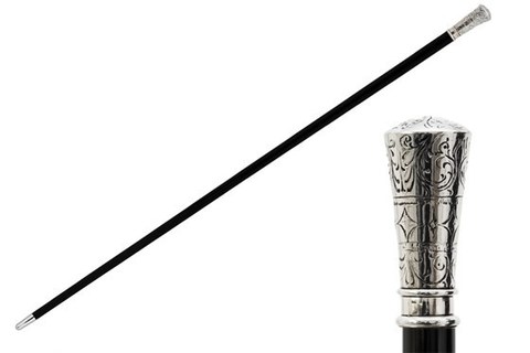 Трость мужская Pasotti Classic Straight Silver Cane, Италия.