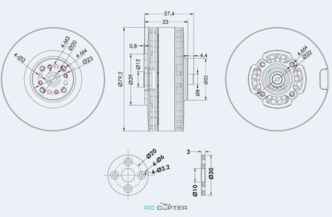 T-Motor MN701-S KV280 (2шт)