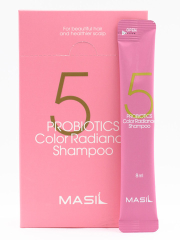 MASIL ШАМПУНЬ ДЛЯ ВОЛОС И КОЖИ ГОЛОВЫ ДЛЯ ЗАЩИТЫ ЦВЕТА 5 PROBIOTICS COLOR RADIANCE SHAMPOO, 8 ML