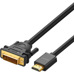 Кабель UGREEN HDMI to DVI Cable, 1,5м, черный HD106