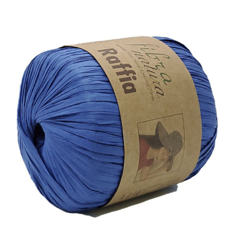 Пряжа Fibra Natura Raffia Fibra 13 василек (уп. 3 мотка)