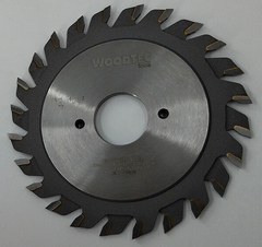 Подрезная составная пила WoodTec для форматно-раскроечных станков Ø100 х 22 х 2,8-3,6 Z = 12 + 12