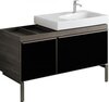 Раковина Geberit Citterio с полкой: B=75см, T=50см, Отверстие под смеситель=Правая, Перелив=Без, Полочное пространство=Левая, Белый / Специальное керамическое покрытие KeraTect