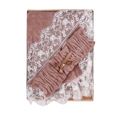 Плед велюровый "Кружевной" ПД 703 (какао)