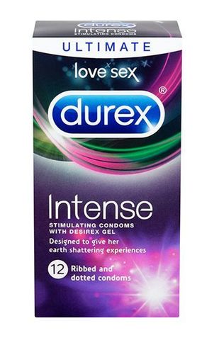 Рельефные презервативы со стимулирующей смазкой Durex Intense Orgasmic - 12 шт. - Durex Durex Intense Orgasmic №12