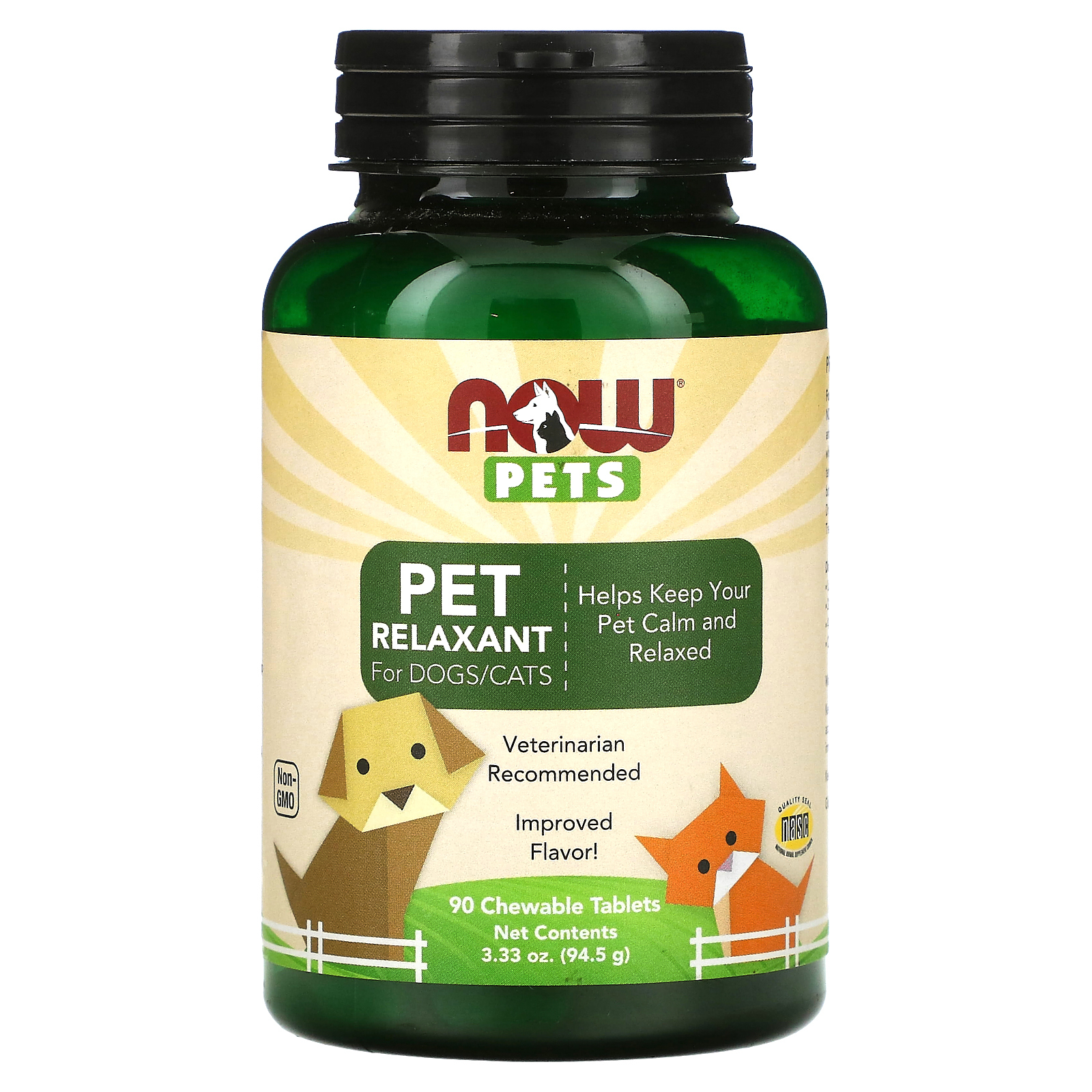 NOW Foods, Now Pets, слабительное для собак/кошек, 90 жевательных ...