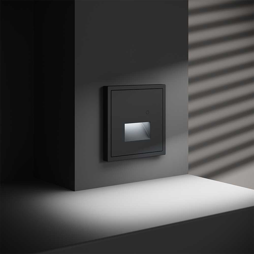 Подсветка светодиодная встраиваемая Voltum S70 с датчиком, (графит) VLS070707