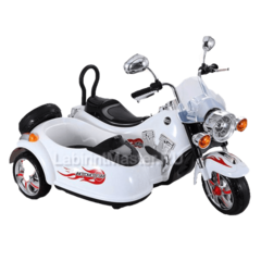 Детский электромотоцикл "SX-138" с люлькой, белый