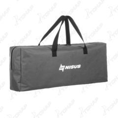 Раскладушка туристическая - походная кровать NISUS (Тонар) (стальная труба д.22, зеленый ромб/серый)