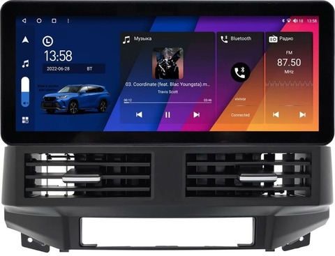 Магнитола для Hyundai Santa Fe (2006-2012) Android 11 4/64GB QLED DSP 4G модель HY-10