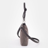 Сумка Саломея 1155 эко-замша серый шоколад