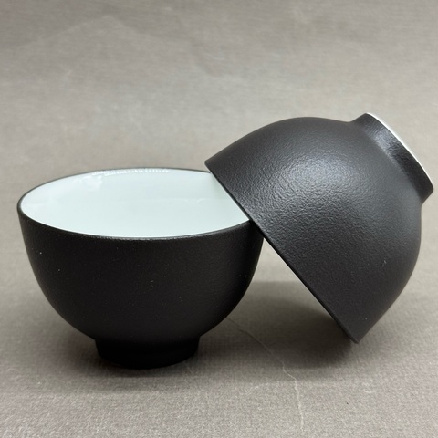 Чашка черная, фарфор, 60мл