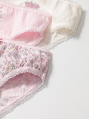 набор трусы/ уп  для девочки  МП 1931-5уп/св.розовый,слоновая кость,сиреневый