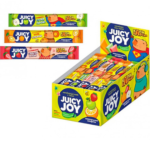 КОНФИТРЕЙД КАПИБАРЧИК JUICY JOY Жевательные конфеты 1кор*12бл*50шт, 18гр