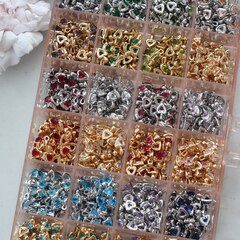 Подвеска Сердце со светло-голубым фианитом, 12*8 мм, родий, П290