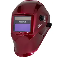 Маска сварочная WELDER ULTRA Ф8 Хамелеон 100x50 мм, DIN 4/9-13 (Внеш. регул), Красный Бургунди, в коробке WDU-Ф8-К-Бургунди