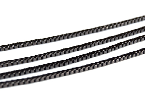 Цепочка с квадратным сечением 2 мм, покрытие тёмный родий