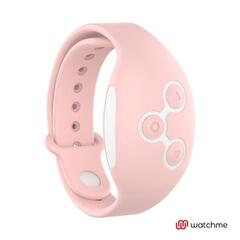 Голубой вибратор для пар с нежно-розовым пультом-часами Weatwatch Dual Pleasure Vibe - 