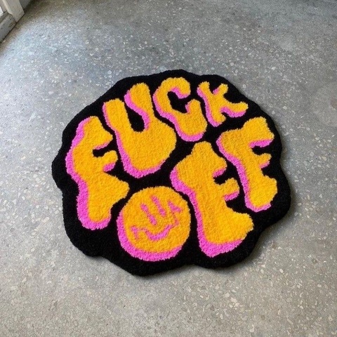 Rug “fuck off”