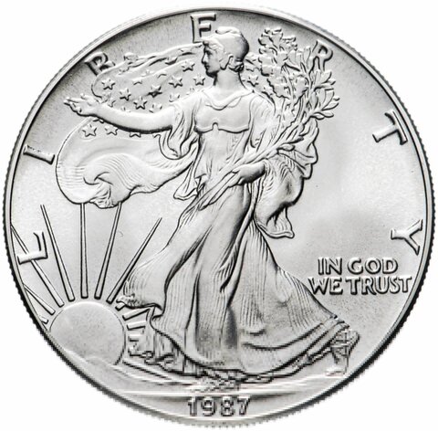 1 доллар США 1987 год (Шагающая свобода)