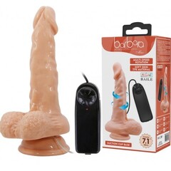 Фаллоимитатор с ротацией и пультом управления Barbara (17×3,7 см)