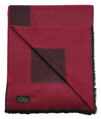 Плед 150х200 Glen Saxon Border A5 Black Carmine