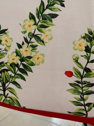 Скатерть 180 Anna Maria 3070 Rosa Canina White Шиповник