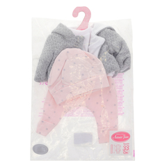 Munecas Antonio Juan Одежда для кукол и пупсов 30-35 см, серая куртка, кофта, ползунки, шапка (91033-10)