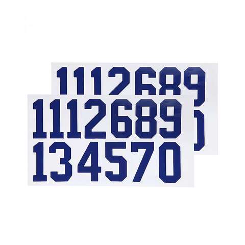 Набор наклеек-номеров на хоккейный шлем BIG BOY синий