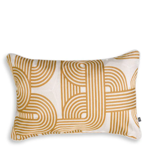Декоративная подушка ABAÇAS, бело-золотая
