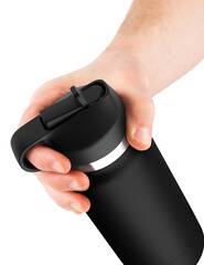 Черный мастурбатор в виде бутылки Fap Flask - 