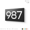 Номер на дверь 987, табличка на дверь для офиса, квартиры, кабинета, аудитории, склада, черная 120х70 мм, Айдентика Технолоджи