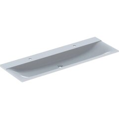 Встраиваемая раковина Geberit Xeno²: B=140см, T=48см, Отверстие под смеситель=Левое и правое, Перелив=Без, Альпийский белый фото