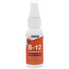 Now Foods, Липосомальный спрей B-12, 1000 мкг, 2 жидких унции (59 мл)