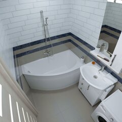 ВАННА АКРИЛОВАЯ TRITON БЕЛЛА ЭКСТРА 1400х760 левая с каркасом и сифоном