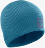 Картинка шапка Salomon Logo Beanie Mallard Blue/Legion Bl - 1