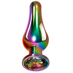 Радужная металлическая пробка Rainbow Metal Plug Large - 12,9 см. - 