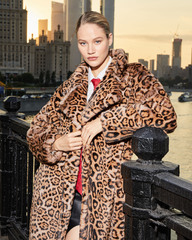 Шуба леопардовая