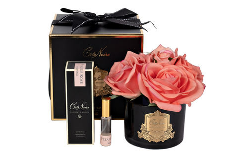 Букет роз ароматизированный Cote Noire Five Rose Peach и спрей Rose Oud 10мл