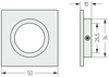 Сунержа 31-1524-5026 Отражатель SQUARE S 50х50х3 / d вн. 26.5 мм (Матовый черный)