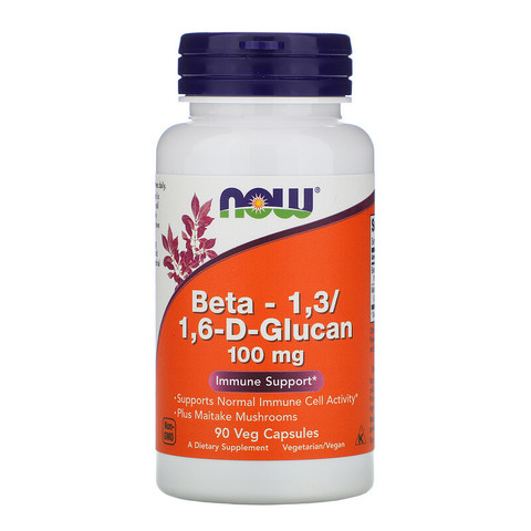 Now Foods, Beta-1,3/1,6-D-Glucan, 100 mg, 90 Veg Capsules