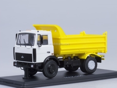 MAZ-5551 tipper later white-yellow Start Scale Models (SSM) 1:43