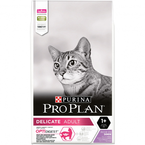 Pro Plan OPTIDIGEST ЧувПищ кошки Индейка, сухой (10 кг)