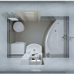 ВАННА АКРИЛОВАЯ TRITON БЕЛЛА ЭКСТРА 1400х760 левая с каркасом и сифоном