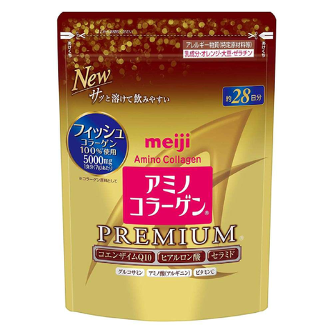 Коллаген с коэнзимом Q10, гиалуроновой кислотой, церамидами Meiji Premium на 28 дней, 196 гр